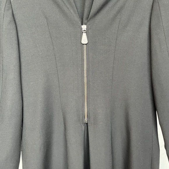 Alexander McQueen (42 IT) asymmetrical, wool long jacket, black, zippers, EUC. - Picture 2 of 16